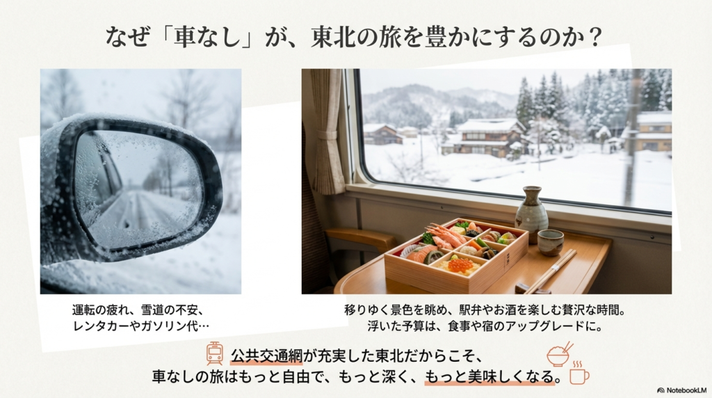 東北3泊4日モデルコースは車なしがおすすめ