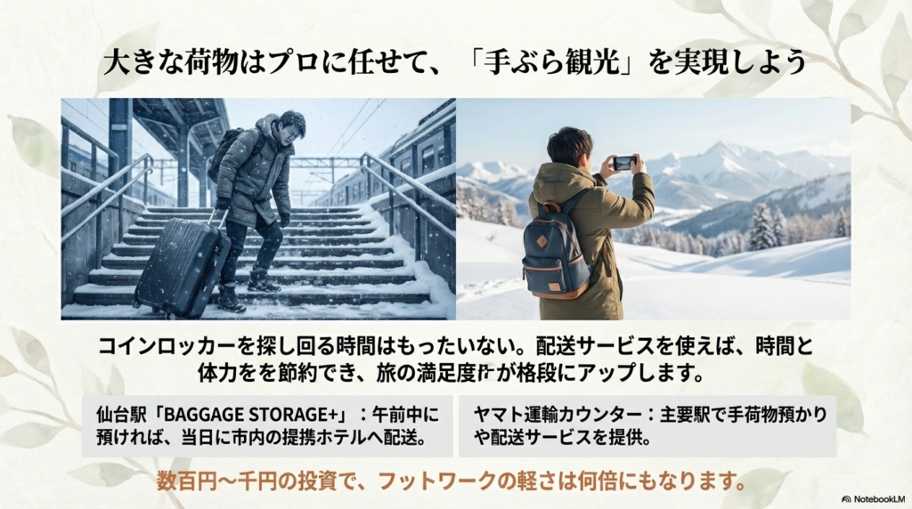 手ぶら観光を実現する荷物配送サービス