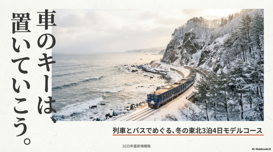 【車なしOK】東北3泊4日モデルコース｜冬も安心の鉄道絶景旅【2026】
