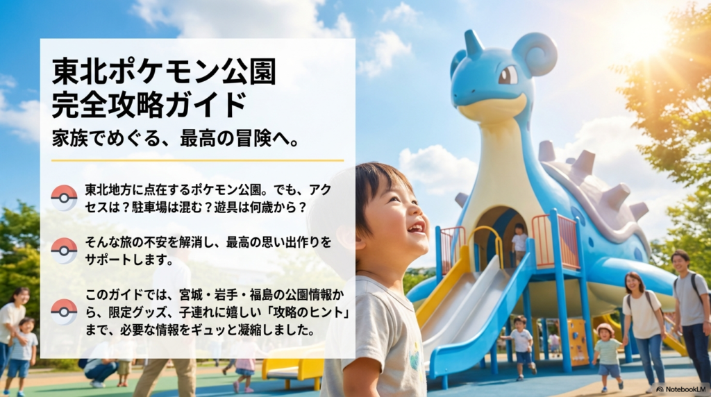 東北 ポケモン公園完全ガイド！全エリアの駐車場や遊具を徹底紹介