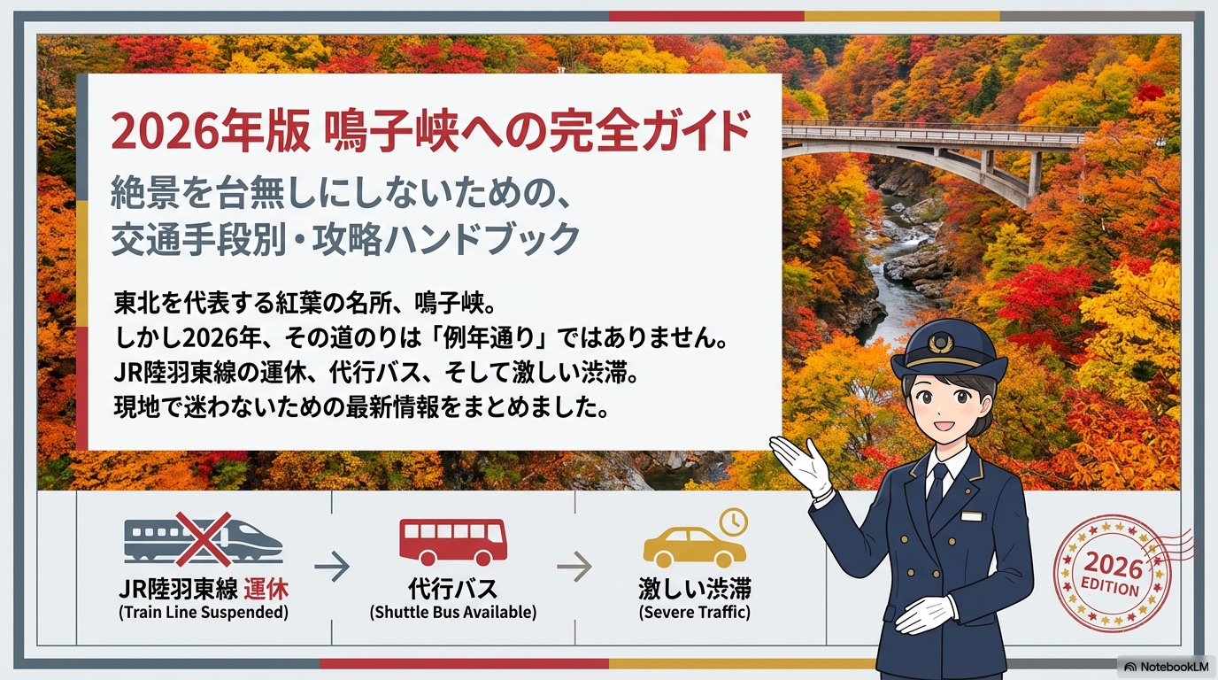 鳴子峡への行き方2026年版!渋滞回避や代行バスの注意点