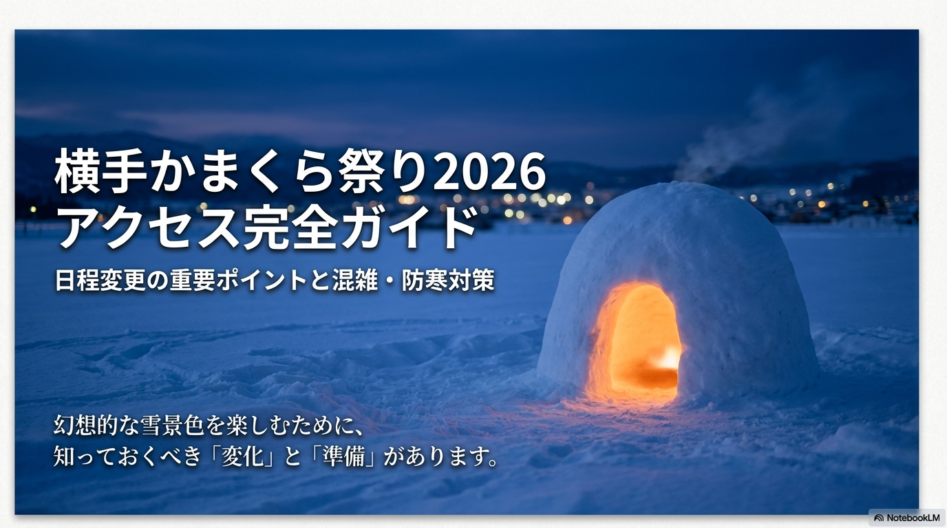 横手かまくら祭り2026アクセス完全ガイド!日程変更と混雑対策