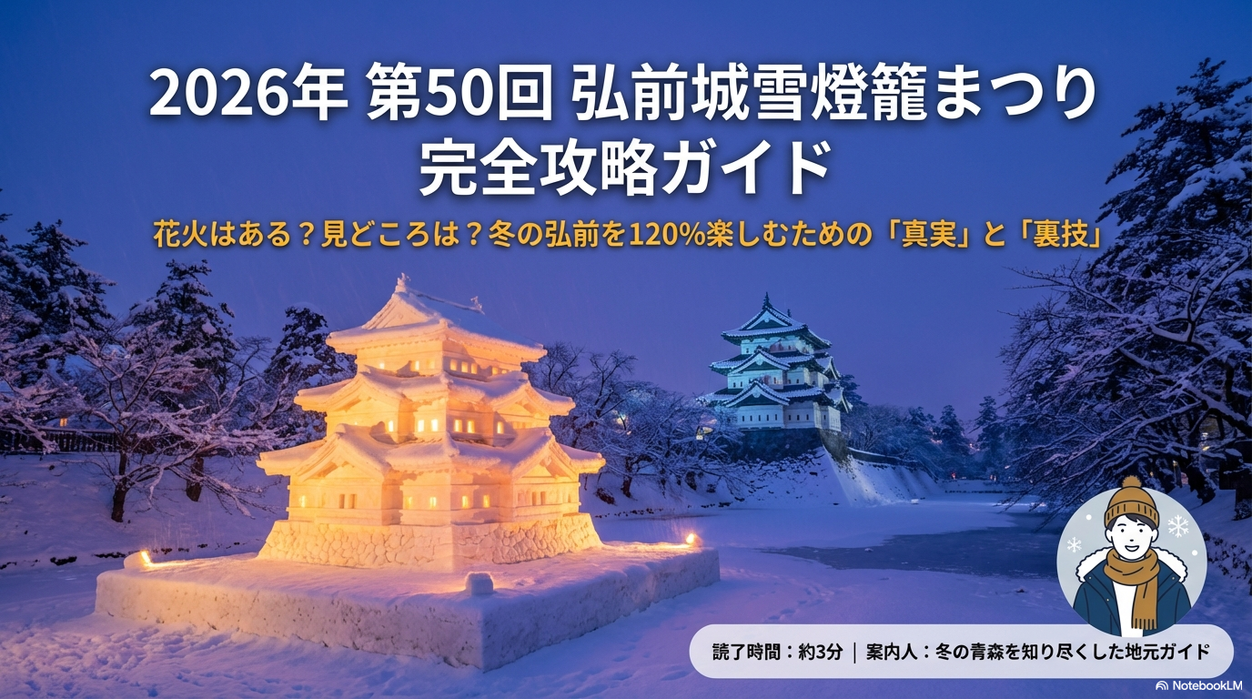 弘前城雪燈籠まつりで花火は見られる?2026年駐車場&ライトアップまとめ