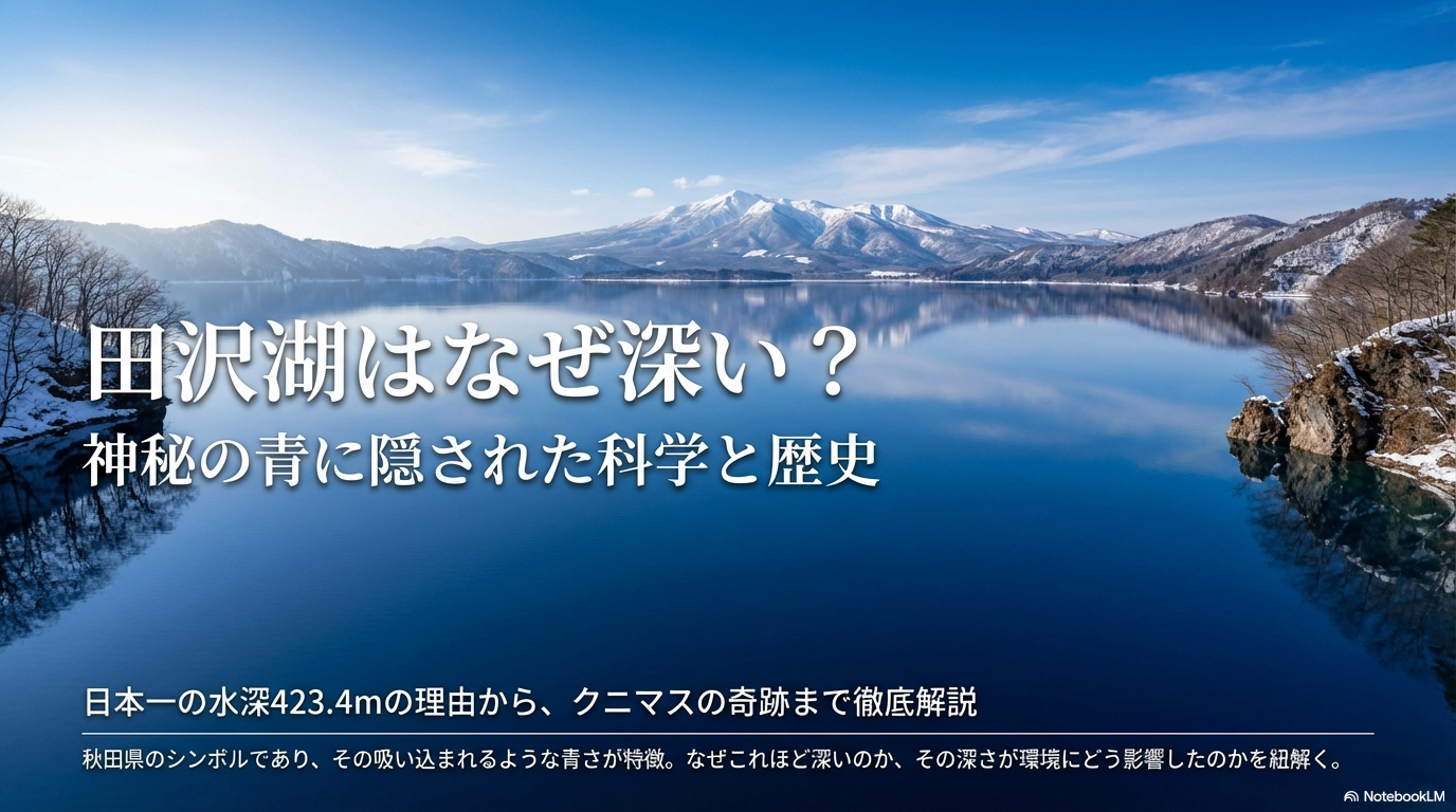 田沢湖はなぜ深い？日本一の水深の理由と神秘の歴史を徹底解説