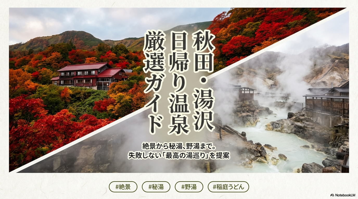 秋田・湯沢の日帰り温泉ランキング！絶景から秘湯まで徹底紹介