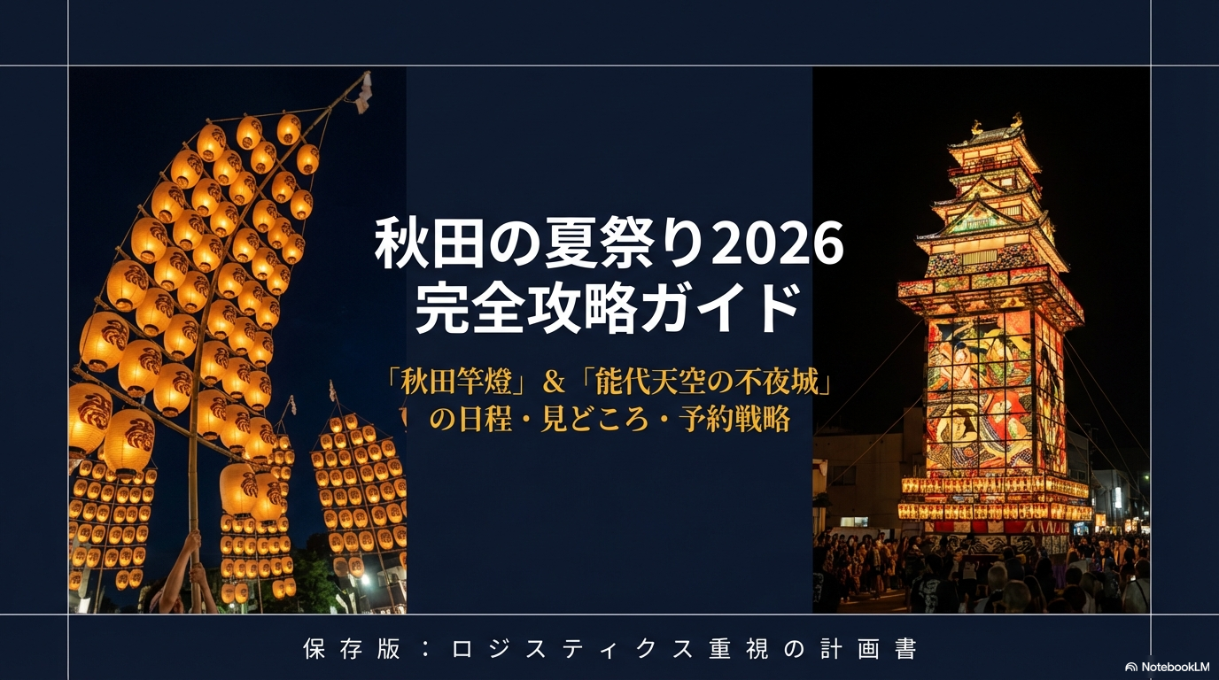 秋田 ねぶた祭り 2026の日程・駐車場・ホテル予約完全ガイド