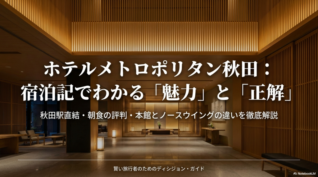 ホテルメトロポリタン秋田 レビュー｜宿泊記でわかる魅力と注意点