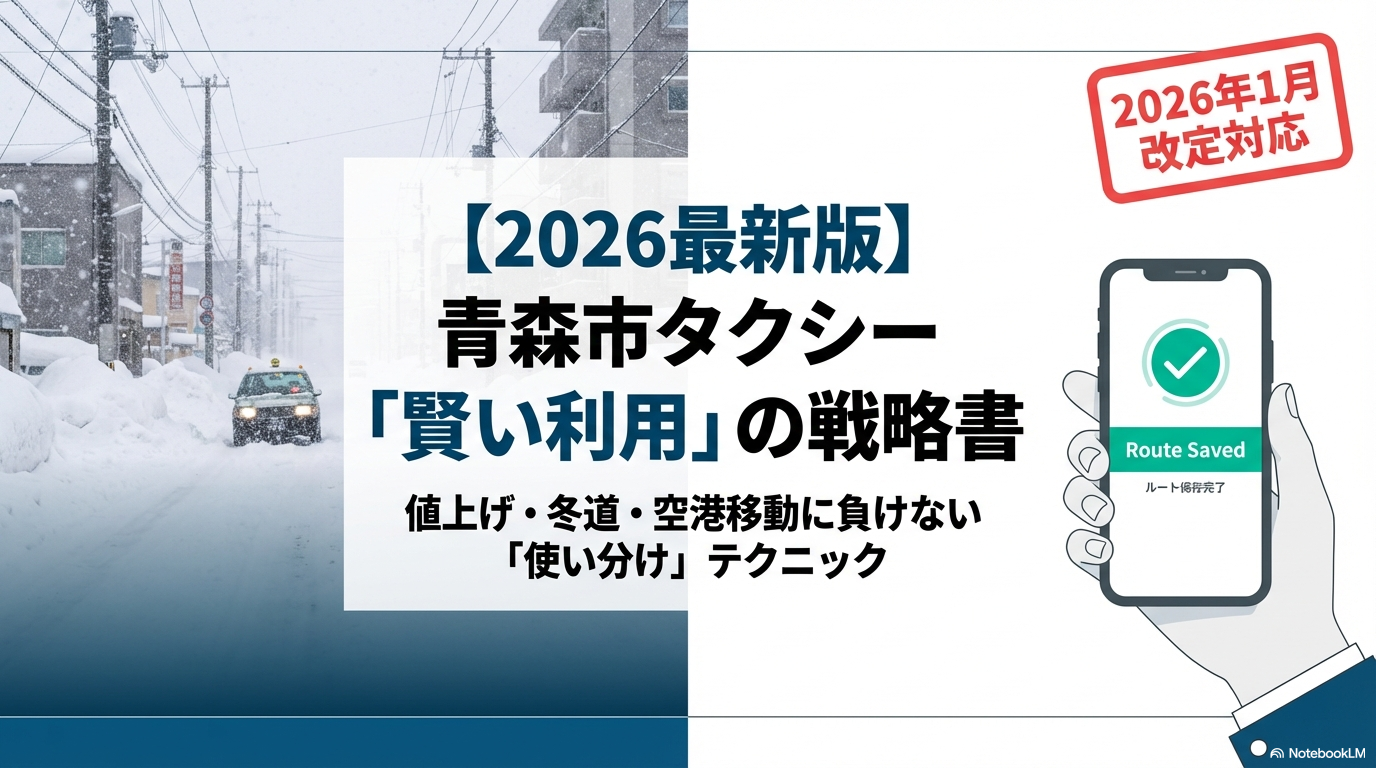 【2026最新】青森市でタクシーに安い料金で乗る！定額・割引ガイド