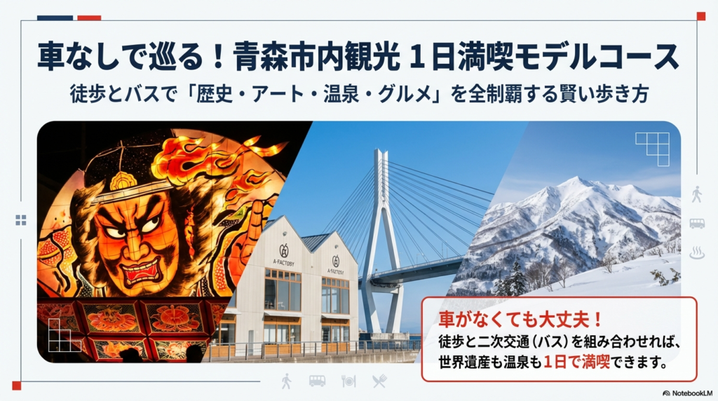 青森の市内観光モデルコース決定版！徒歩や車なしで巡る1日満喫プラン