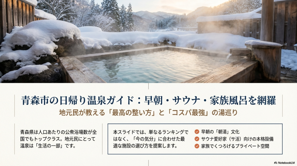 青森市の日帰り温泉ランキング！早朝営業やサウナ・家族風呂を網羅