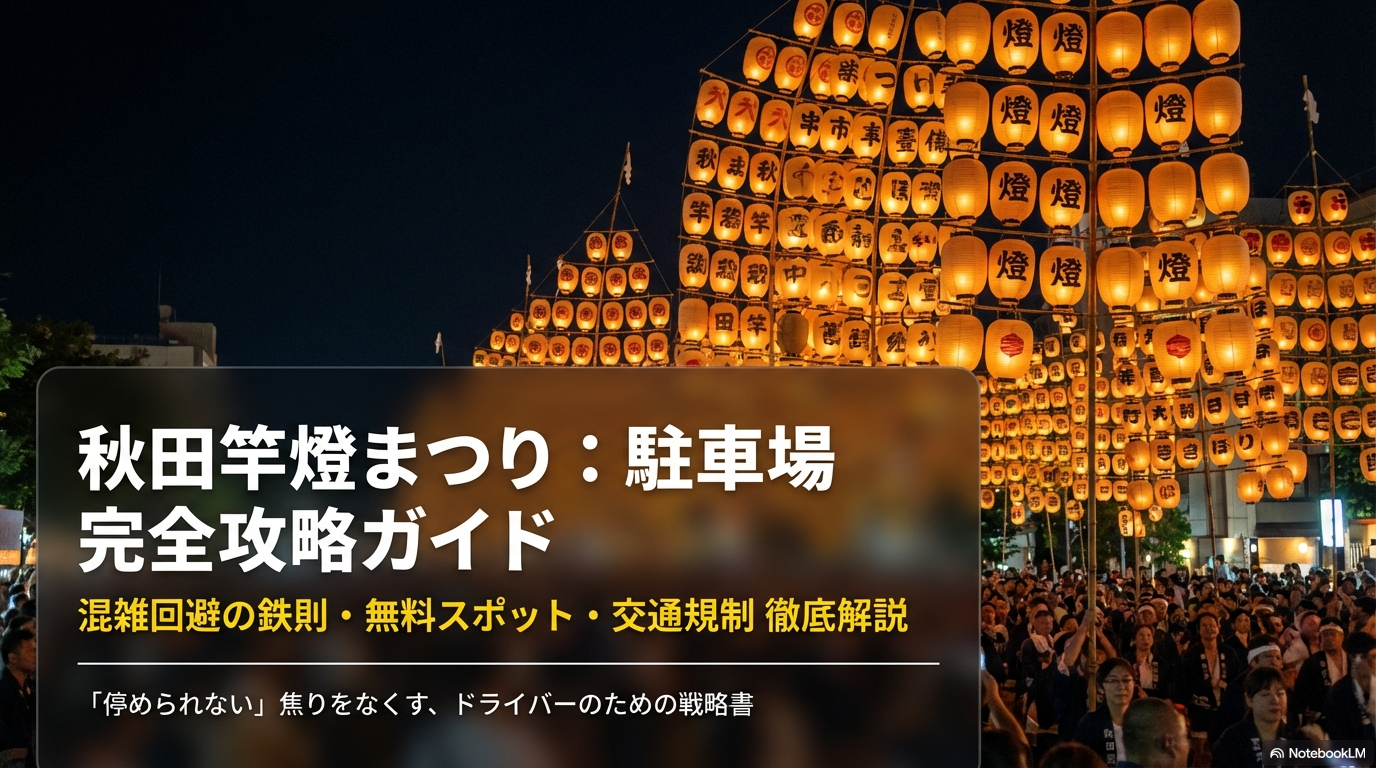 秋田竿燈祭りの駐車場ガイド！混雑回避のコツや予約・無料情報を解説