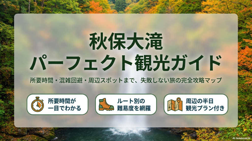 秋保大滝の所要時間は？ルート別目安と周辺観光まとめ