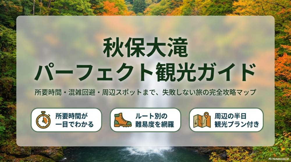 秋保大滝の所要時間は？ルート別目安と周辺観光まとめ