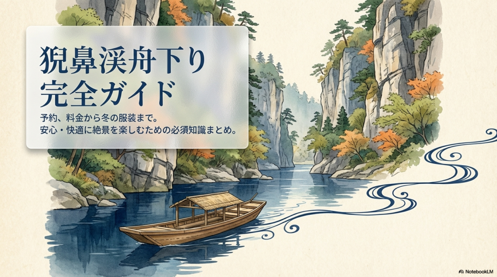 猊鼻渓舟下り予約の完全ガイド！料金や駐車場、冬の服装まで解説