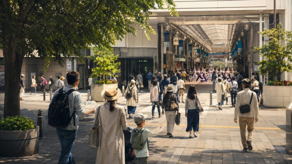駅前から商店街へ広がる会場イメージ